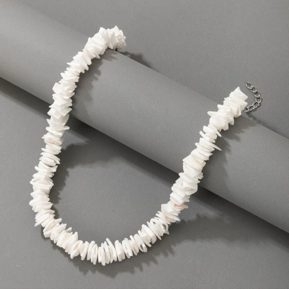 White Puka Shell Necklace - Picture 2 of 5